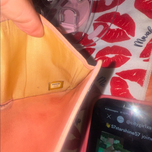 CHANEL Pink Mini Wallet with Gold Chain - Picture 5 of 12